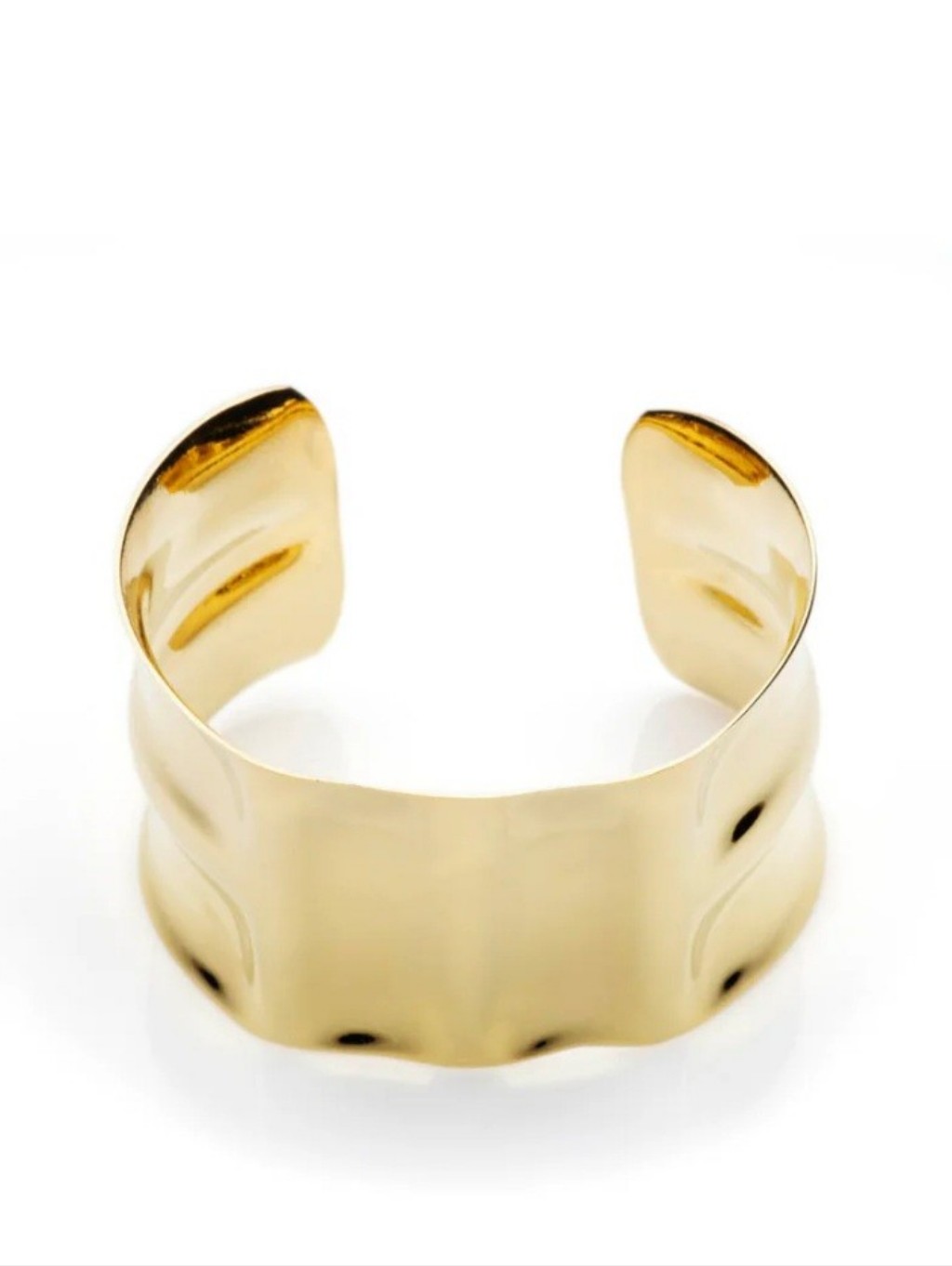 Wide Gold Shine Cuff Bracelet